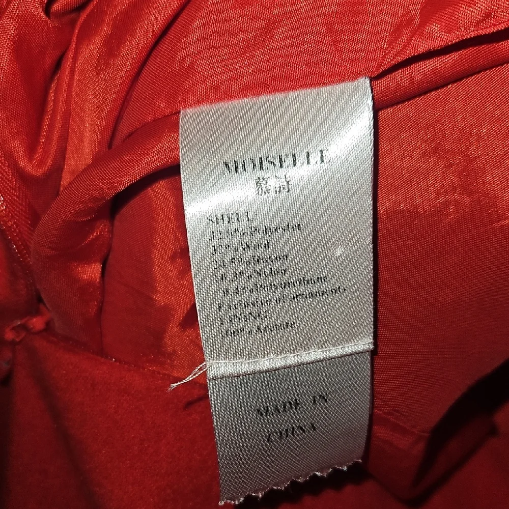 MOISELLE Elegant Red Sheath Mini Dress with Crew Neck - Picture 5 of 6